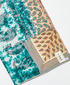 Kantha quilt throw featuring traditional kantha hand stitching