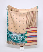 Artisan made kantha quilt throw  