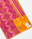 Kantha quilt throw featuring traditional kantha hand stitching