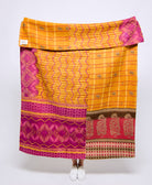 Artisan made kantha quilt throw  