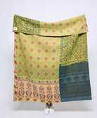 Artisan made kantha quilt throw  