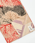 Kantha quilt throw featuring traditional kantha hand stitching