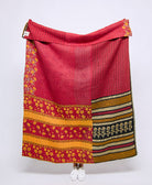 Artisan made kantha quilt throw  