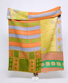Artisan made kantha quilt throw  