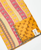 Kantha quilt throw featuring traditional kantha hand stitching