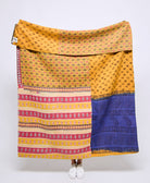 Artisan made kantha quilt throw  