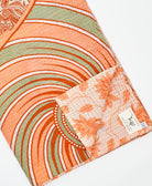 Kantha quilt throw featuring traditional kantha hand stitching