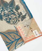 Kantha quilt throw featuring traditional kantha hand stitching