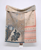 Artisan made kantha quilt throw  