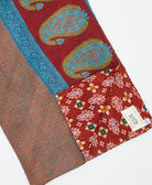Kantha quilt throw featuring traditional kantha hand stitching