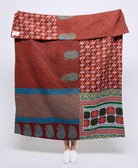 Artisan made kantha quilt throw  