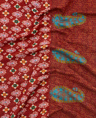Kantha quilt throw made of recycled vintage saris