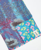 Kantha quilt throw featuring traditional kantha hand stitching