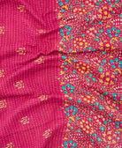 Kantha quilt throw made of recycled vintage saris
