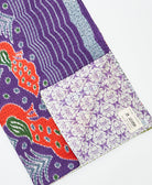 Kantha quilt throw featuring traditional kantha hand stitching