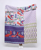 Artisan made kantha quilt throw  