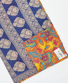 Kantha quilt throw featuring traditional kantha hand stitching