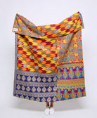Artisan made kantha quilt throw  