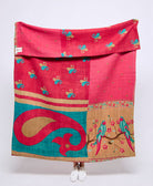 Artisan made kantha quilt throw  