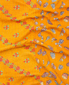 Kantha quilt throw made of recycled vintage saris