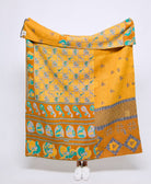 Artisan made kantha quilt throw  