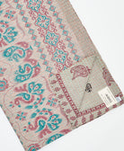Kantha quilt throw featuring traditional kantha hand stitching