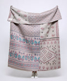 Artisan made kantha quilt throw  
