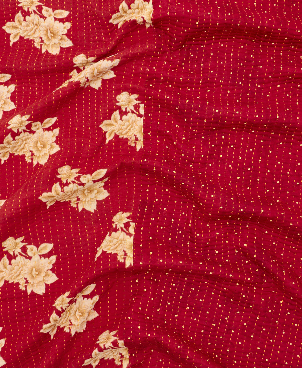 Kantha quilt throw made of recycled vintage saris