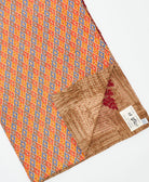 Kantha quilt throw featuring traditional kantha hand stitching