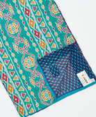 Kantha quilt throw featuring traditional kantha hand stitching