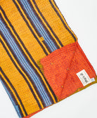 Kantha quilt throw featuring traditional kantha hand stitching