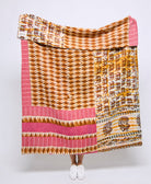 Artisan made kantha quilt throw  