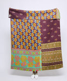 Artisan made kantha quilt throw  
