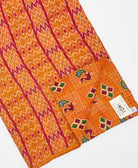 Kantha quilt throw featuring traditional kantha hand stitching