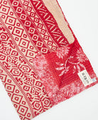 Kantha quilt throw featuring traditional kantha hand stitching