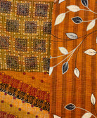 Kantha quilt throw made of recycled vintage saris