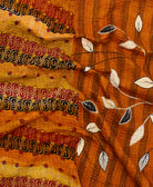Kantha quilt throw featuring traditional kantha hand stitching
