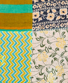 Kantha quilt throw made of recycled vintage saris