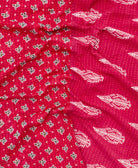 Kantha quilt throw featuring traditional kantha hand stitching