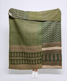 Artisan made kantha quilt throw  