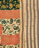 Kantha quilt throw made of recycled vintage saris