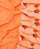 Kantha quilt throw featuring traditional kantha hand stitching