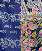 Kantha quilt throw made of recycled vintage saris