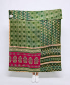 Artisan made kantha quilt throw  