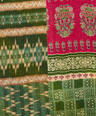 Kantha quilt throw made of recycled vintage saris