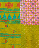 Kantha quilt throw made of recycled vintage saris