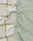 Kantha quilt throw featuring traditional kantha hand stitching