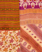 Kantha quilt throw made of recycled vintage saris