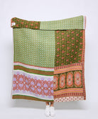 Artisan made kantha quilt throw  