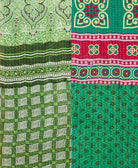Kantha quilt throw made of recycled vintage saris